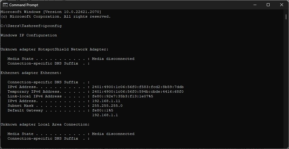 Windows 7 电脑查看 IP 地址的方法,通过命令提示符(Command Prompt)查看。点击开始菜单,在搜索框中输入 cmd,按 Enter 键打开命令提示符窗口,输入 ipconfig 命令并按 Enter 执行,找到输出结果中的 IPv4 地址,其右侧数值即为当前电脑的 IP 地址。此方法适合熟悉命令行操作的用户,可同时获取其他网络配置信息如子网掩码和默认网关等。插图 Windows 7 电脑查看 IP 地址的方法,通过命令提示符(Command Prompt)查看。点击开始菜单,在搜索框中输入 cmd,按 Enter 键打开命令提示符窗口,输入 ipconfig 命令并按 Enter 执行,找到输出结果中的 IPv4 地址,其右侧数值即为当前电脑的 IP 地址。此方法适合熟悉命令行操作的用户,可同时获取其他网络配置信息如子网掩码和默认网关等。插图